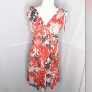 Banana republic orange floral printed mini dress